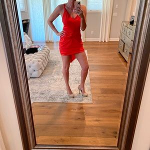 Gorgeous silky BCBG unique dress never worn new with tags